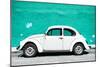 ¡Viva Mexico! Collection - White VW Beetle Car and Turquoise Street Wall-Philippe Hugonnard-Mounted Photographic Print