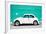 ¡Viva Mexico! Collection - White VW Beetle Car and Turquoise Street Wall-Philippe Hugonnard-Framed Photographic Print