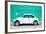 ¡Viva Mexico! Collection - White VW Beetle Car and Turquoise Street Wall-Philippe Hugonnard-Framed Photographic Print