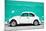 ¡Viva Mexico! Collection - White VW Beetle Car and Turquoise Street Wall-Philippe Hugonnard-Mounted Photographic Print