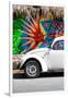 ¡Viva Mexico! Collection - White VW Beetle Car in Cancun II-Philippe Hugonnard-Framed Photographic Print