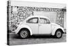 ¡Viva Mexico! Collection - White VW Beetle Car-Philippe Hugonnard-Stretched Canvas