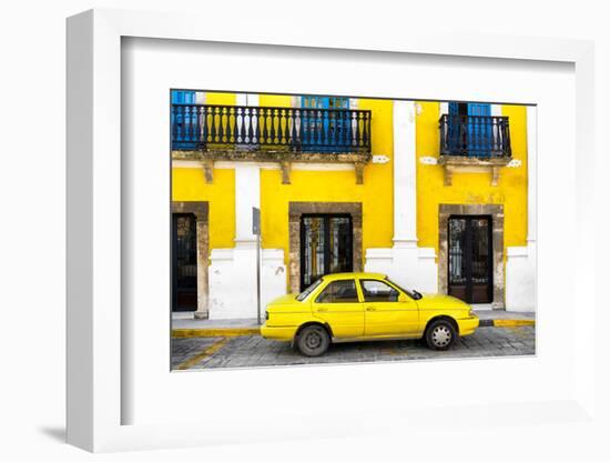 ¡Viva Mexico! Collection - Yellow Car in Campeche-Philippe Hugonnard-Framed Photographic Print