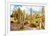 ¡Viva Mexico! Collection - Yellow Cardon Cactus III-Philippe Hugonnard-Framed Photographic Print
