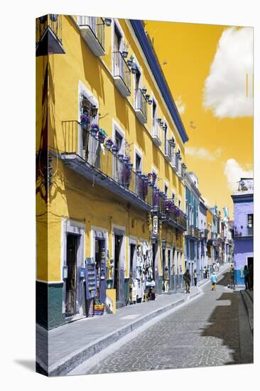 ?Viva Mexico! Collection - Yellow Street Scene - Guanajuato-Philippe Hugonnard-Stretched Canvas