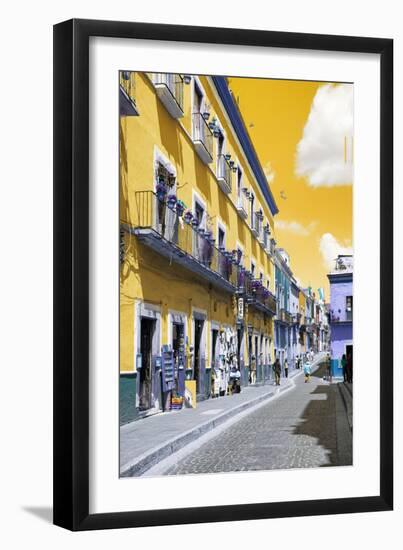 ?Viva Mexico! Collection - Yellow Street Scene - Guanajuato-Philippe Hugonnard-Framed Photographic Print