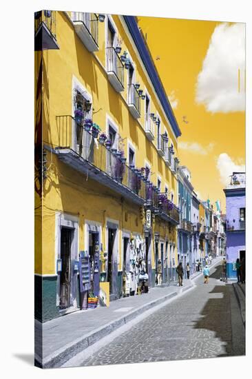 ?Viva Mexico! Collection - Yellow Street Scene - Guanajuato-Philippe Hugonnard-Stretched Canvas