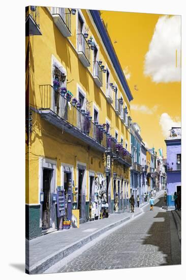 ?Viva Mexico! Collection - Yellow Street Scene - Guanajuato-Philippe Hugonnard-Stretched Canvas