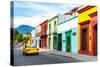 ¡Viva Mexico! Collection - Yellow Taxi and Colorful Street in Oaxaca-Philippe Hugonnard-Stretched Canvas