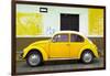 ¡Viva Mexico! Collection - Yellow VW Beetle Car and American Graffiti-Philippe Hugonnard-Framed Photographic Print