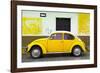 ¡Viva Mexico! Collection - Yellow VW Beetle Car and American Graffiti-Philippe Hugonnard-Framed Photographic Print