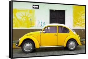 ¡Viva Mexico! Collection - Yellow VW Beetle Car and American Graffiti-Philippe Hugonnard-Framed Stretched Canvas