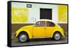 ¡Viva Mexico! Collection - Yellow VW Beetle Car and American Graffiti-Philippe Hugonnard-Framed Stretched Canvas