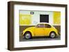 ¡Viva Mexico! Collection - Yellow VW Beetle Car and American Graffiti-Philippe Hugonnard-Framed Photographic Print