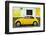 ¡Viva Mexico! Collection - Yellow VW Beetle Car and American Graffiti-Philippe Hugonnard-Framed Photographic Print