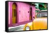 ¡Viva Mexico! Collection - Yellow VW Beetle Car and Colorful House-Philippe Hugonnard-Framed Stretched Canvas