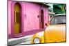 ¡Viva Mexico! Collection - Yellow VW Beetle Car and Colorful House-Philippe Hugonnard-Mounted Photographic Print