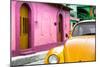 ¡Viva Mexico! Collection - Yellow VW Beetle Car and Colorful House-Philippe Hugonnard-Mounted Photographic Print