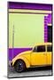 ¡Viva Mexico! Collection - Yellow VW Beetle Car and Colorful Wall-Philippe Hugonnard-Mounted Photographic Print