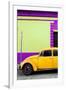 ¡Viva Mexico! Collection - Yellow VW Beetle Car and Colorful Wall-Philippe Hugonnard-Framed Photographic Print