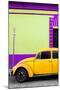 ¡Viva Mexico! Collection - Yellow VW Beetle Car and Colorful Wall-Philippe Hugonnard-Mounted Photographic Print
