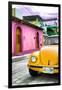 ¡Viva Mexico! Collection - Yellow VW Beetle Car in a Colorful Street-Philippe Hugonnard-Framed Premium Photographic Print