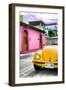 ¡Viva Mexico! Collection - Yellow VW Beetle Car in a Colorful Street-Philippe Hugonnard-Framed Premium Photographic Print