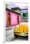 ¡Viva Mexico! Collection - Yellow VW Beetle Car in a Colorful Street-Philippe Hugonnard-Framed Photographic Print