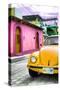 ¡Viva Mexico! Collection - Yellow VW Beetle Car in a Colorful Street-Philippe Hugonnard-Stretched Canvas