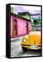 ¡Viva Mexico! Collection - Yellow VW Beetle Car in a Colorful Street-Philippe Hugonnard-Framed Stretched Canvas