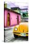 ¡Viva Mexico! Collection - Yellow VW Beetle Car in a Colorful Street-Philippe Hugonnard-Stretched Canvas