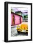 ¡Viva Mexico! Collection - Yellow VW Beetle Car in a Colorful Street-Philippe Hugonnard-Framed Photographic Print