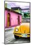 ¡Viva Mexico! Collection - Yellow VW Beetle Car in a Colorful Street-Philippe Hugonnard-Mounted Photographic Print