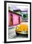 ¡Viva Mexico! Collection - Yellow VW Beetle Car in a Colorful Street-Philippe Hugonnard-Framed Premium Photographic Print