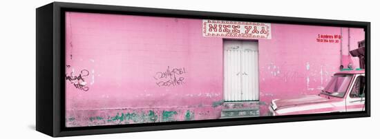 ¡Viva Mexico! Panoramic Collection - "5 de febrero" Light Pink Wall-Philippe Hugonnard-Framed Stretched Canvas