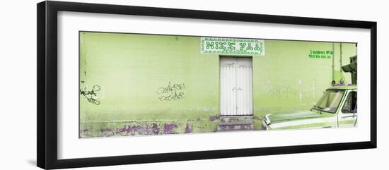 ¡Viva Mexico! Panoramic Collection - "5 de febrero" Lime Green Wall-Philippe Hugonnard-Framed Photographic Print