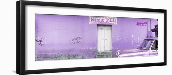 ¡Viva Mexico! Panoramic Collection - "5 de febrero" Purple Wall-Philippe Hugonnard-Framed Photographic Print
