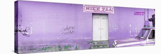 ¡Viva Mexico! Panoramic Collection - "5 de febrero" Purple Wall-Philippe Hugonnard-Stretched Canvas