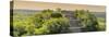 ¡Viva Mexico! Panoramic Collection - Ancient Maya City within the Jungle at Sunset - Calakmul-Philippe Hugonnard-Stretched Canvas