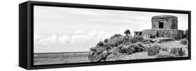¡Viva Mexico! Panoramic Collection - Ancient Mayan Fortress in Riviera Maya - Tulum II-Philippe Hugonnard-Framed Stretched Canvas