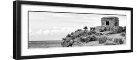 ¡Viva Mexico! Panoramic Collection - Ancient Mayan Fortress in Riviera Maya - Tulum II-Philippe Hugonnard-Framed Photographic Print