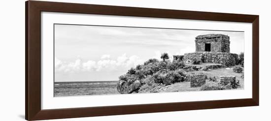 ¡Viva Mexico! Panoramic Collection - Ancient Mayan Fortress in Riviera Maya - Tulum II-Philippe Hugonnard-Framed Photographic Print