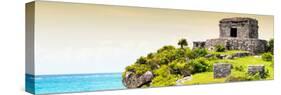 ¡Viva Mexico! Panoramic Collection - Ancient Mayan Fortress in Riviera Maya - Tulum III-Philippe Hugonnard-Stretched Canvas