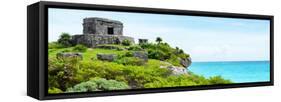 ¡Viva Mexico! Panoramic Collection - Ancient Mayan Fortress in Riviera Maya - Tulum IV-Philippe Hugonnard-Framed Stretched Canvas