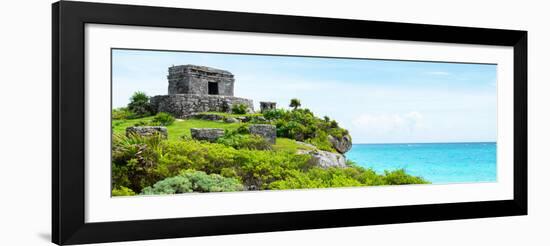 ¡Viva Mexico! Panoramic Collection - Ancient Mayan Fortress in Riviera Maya - Tulum IV-Philippe Hugonnard-Framed Photographic Print