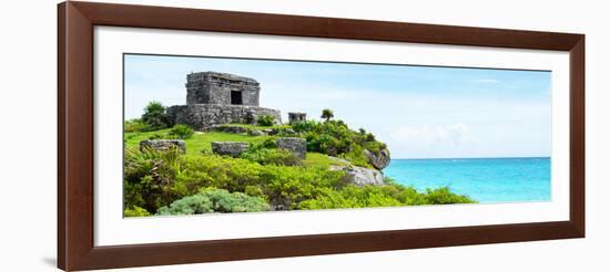 ¡Viva Mexico! Panoramic Collection - Ancient Mayan Fortress in Riviera Maya - Tulum IV-Philippe Hugonnard-Framed Photographic Print