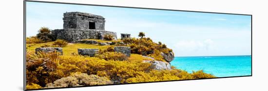 ¡Viva Mexico! Panoramic Collection - Ancient Mayan Fortress in Riviera Maya - Tulum VI-Philippe Hugonnard-Mounted Photographic Print