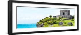 ¡Viva Mexico! Panoramic Collection - Ancient Mayan Fortress in Riviera Maya - Tulum-Philippe Hugonnard-Framed Photographic Print