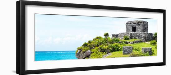 ¡Viva Mexico! Panoramic Collection - Ancient Mayan Fortress in Riviera Maya - Tulum-Philippe Hugonnard-Framed Photographic Print