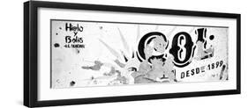 ¡Viva Mexico! Panoramic Collection - B&W SOL Sign Street Wall-Philippe Hugonnard-Framed Photographic Print